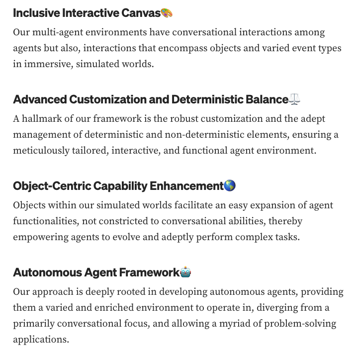🌎GenWorlds - a new multi-agent framework

How does this compare to the popular AutoGen framework? <a href="/yeagerai/">YeagerAI</a> breaks down the differences in a details blog post

A good read: medium.com/yeagerai/the-d…

GitHub: github.com/yeagerai/genwo…