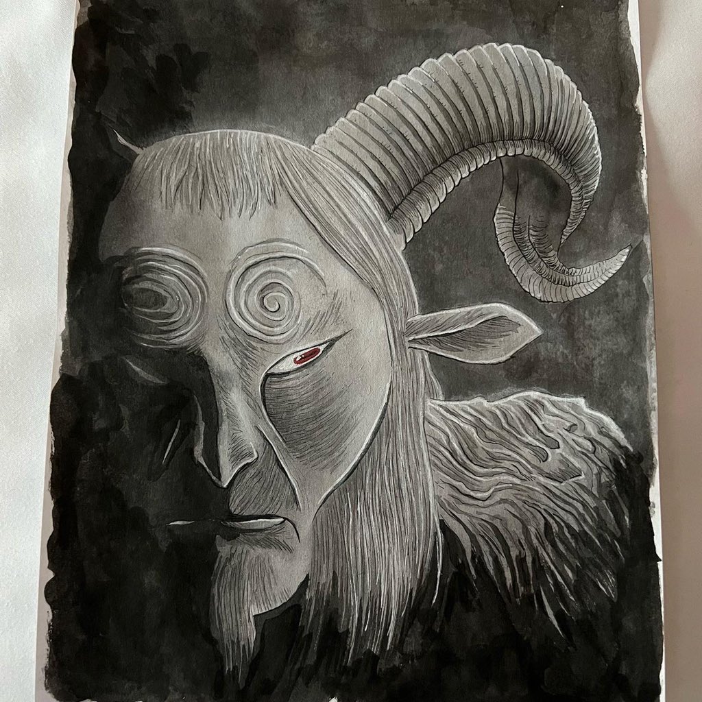 Templesmith's tweet image. Helltober day 16: The faun.

Alright I was up til 6am this morning so right now I have nothing remotely interesting to say, 😅 

NYCC 2023 is finally over!
#helltober #thefaun #panslabyrinth