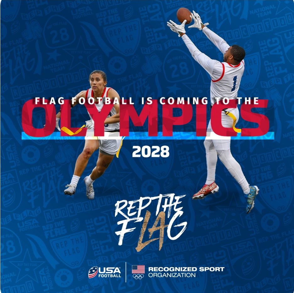 The IOC just confirmed that Women’s and Men’s flag football will make its debut in the Olympics in Los Angeles, 2028. <a href="/sdu46/">School District U-46</a> <a href="/SabresAD/">Streamwood Athletics</a> <a href="/TonySandersSupt/">Tony Sanders</a> <a href="/sUz46johnson/">Suzanne Johnson</a>