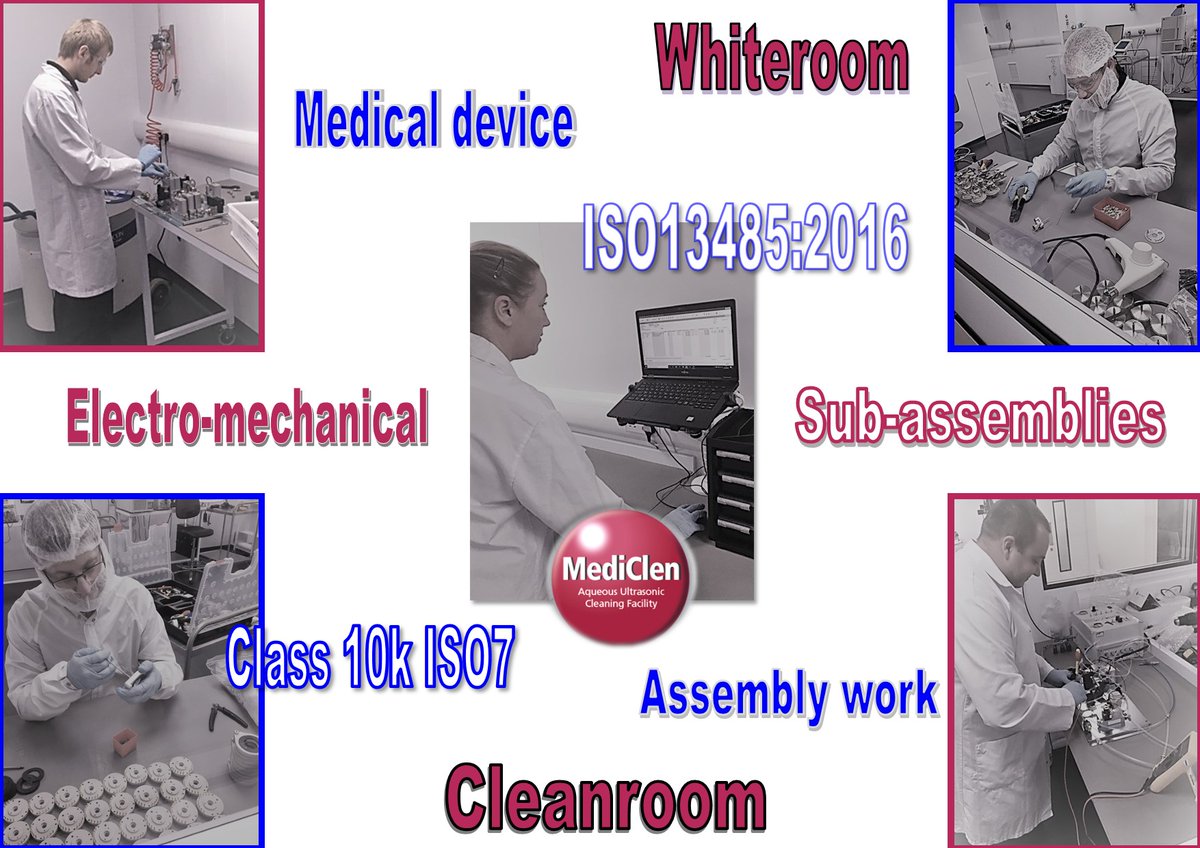 ATL_assembly's tweet photo. Production Assembly Work - Within our Class 10,000 ISO7 Clean Room we follow strict standard operating procedures (SOPs) including gowning procedure, work instructions and quality records for cleaning and maintenance. #ISO13485 #quality #cleanroom #cleanassembly #whiteroom https://t.co/FkoArLorSR