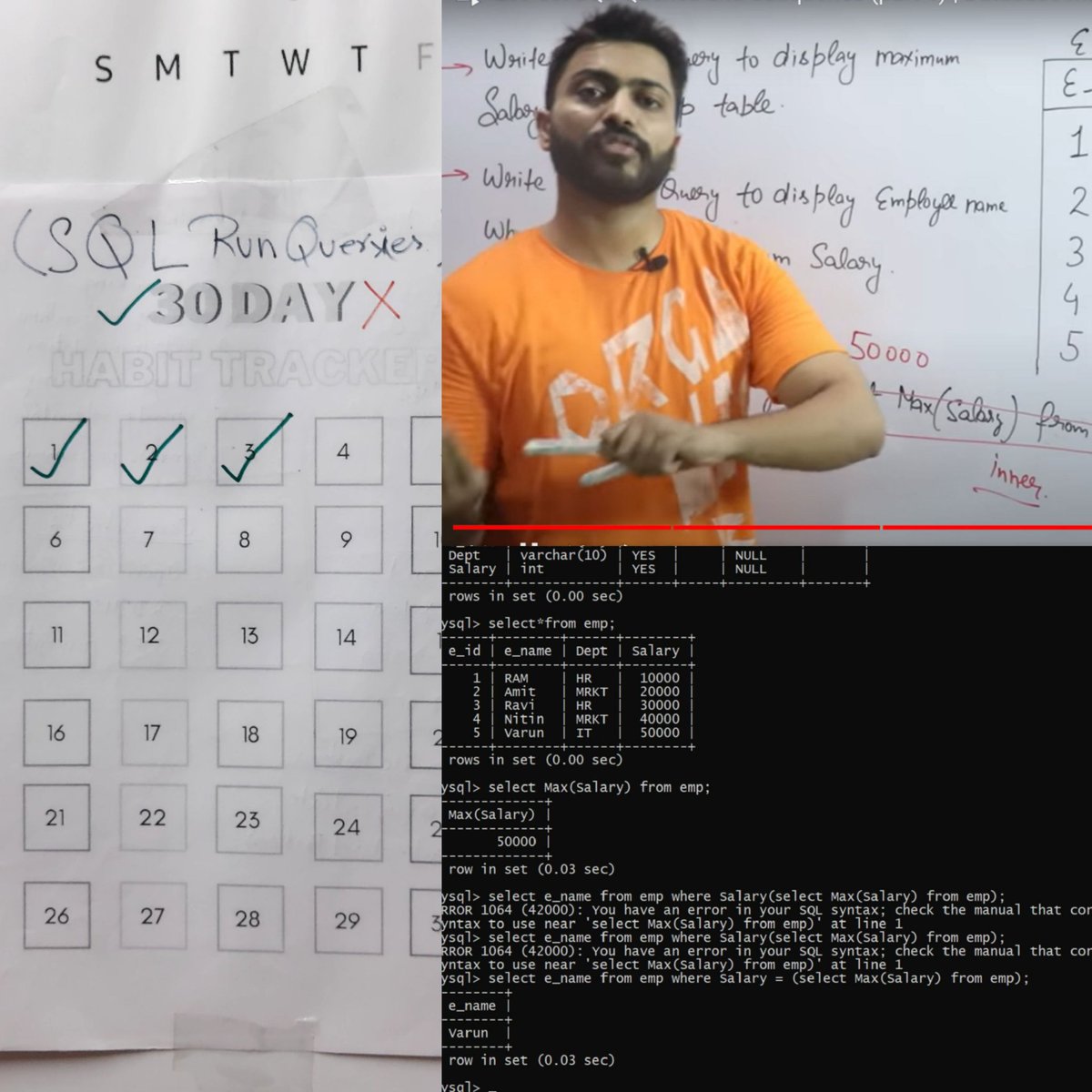 Sahilsher2710's tweet image. Day 74 of #75dayscodechallenge
OK guys be honest
Today, Study 2 hour
> Solve function problem in C++ #StriversA2ZDSA
> Continue lecture & run Quiry #SQL
‣ Giving vocabulary test
#50daysOfWordPowerMadeEasy
#CPP #Book