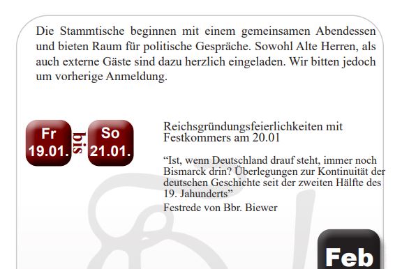 korpokritik's tweet photo. Am 20. Januar 2024 veranstaltet der #VDSt in #Marburg (#VVDSt) „Reichsgründungsfeierlichkeiten“. https://t.co/hK3RZKIavo