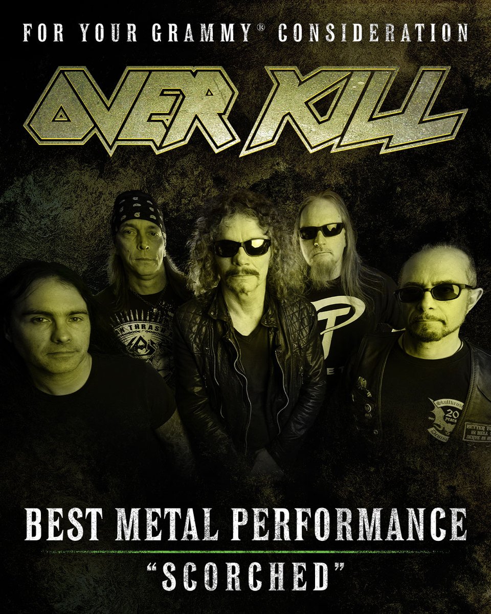 For your Grammy consideration, our song “Scorched” from our latest album of the same title for Best Metal Performance! 🔥 #Overkill #ThrashMetal #Thrash #Metal