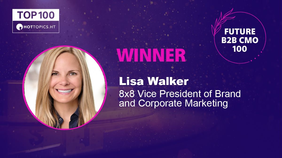 8x8's tweet photo. Congrats to @lisahwalker, 8x8 VP of Brand &amp; Corporate Marketing, for her recognition in the @HotTopicsHT Future B2B #CMO 100 2023 Awards! Our #Team8s agree that Lisa is an amazing manager &amp; marketing expert, &amp; we're grateful for her leadership. https://t.co/DUNeIOahSy #XCaaS #CX https://t.co/jQYT7qG3eT