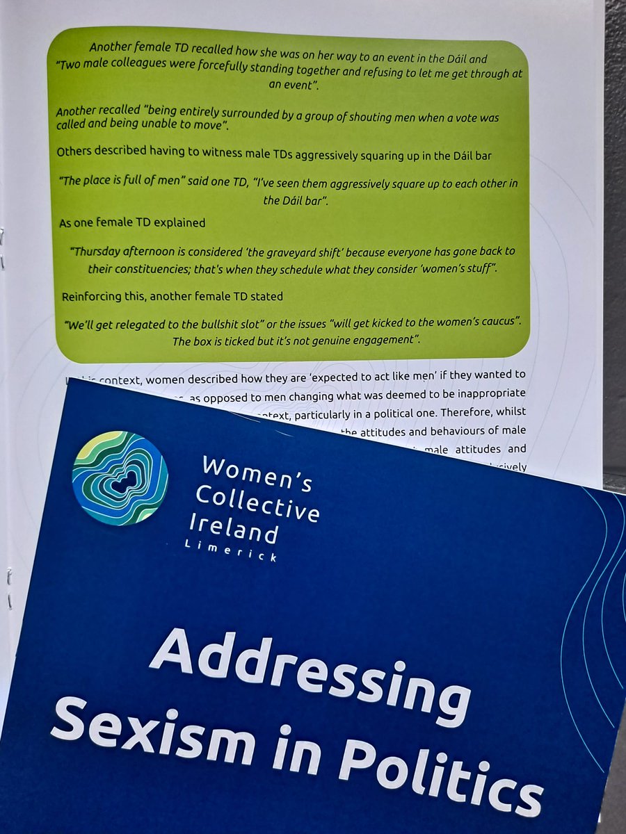Here it is, our report: Addressing Sexism in Politics - Creating Safe, Inclusive and Accessible Political Spaces for Everyday Women, hot of the press! Launching Tues, Oct 17, 6:30pm, tickets here: eventbrite.com/e/creating-saf… #womeninpolitics #Limerick #Equality #MoreWomen #MoreMná