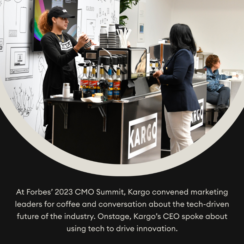Forbes's tweet photo. The marketing community’s global leaders came together and discussed important overarching questions: What matters most—and why? Presented by @Kargo