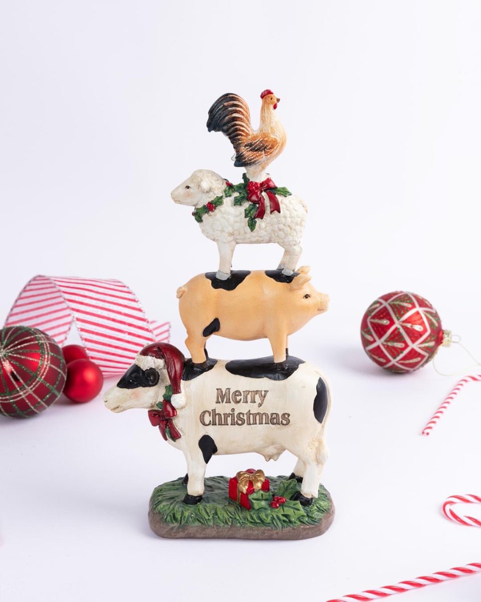 Carraig Donn’s Christmas arrivals have landed! We love this large Farmhouse Ornament Stack €34.95 🔔🐮 

Shop our fabulous Christmas collection in stores &amp; online here: bit.ly/3RjJBUQ
-