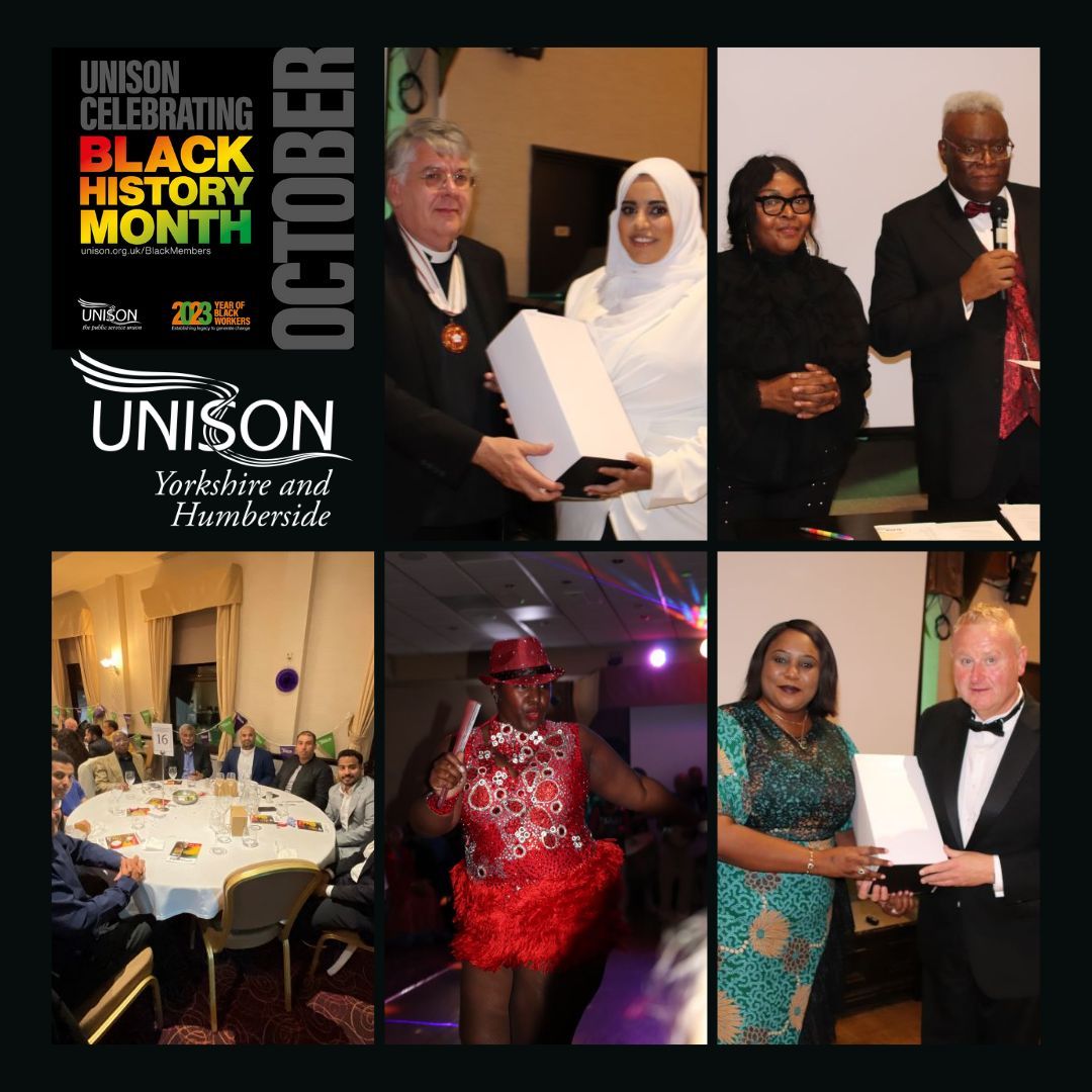 🏆 How good does the @unisontheunion Black History Month Awards event in #Sheffield look?! Massive thank you to everyone involved and congratulations to all our winners! 👏 and a special mention for @unisonSTH for making it happen. Read all about it 🗞️ yorks.unison.org.uk/2023/10/16/fir…