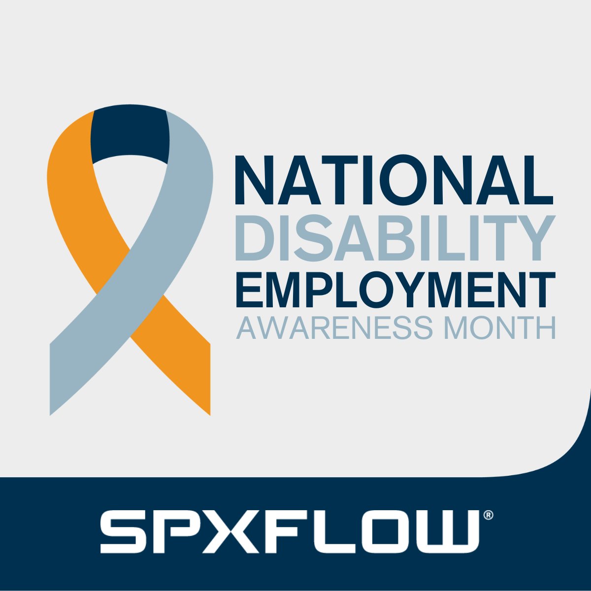 SPXFLOW's tweet photo. We're proudly recognizing #NationalDisabilityEmploymentAwarenessMonth.
Workplace diversity includes breaking down employment barriers and empowering individuals of all abilities to contribute and succeed in the professional world. Thankful for all our #solutionmakers.
#NDEAM https://t.co/EW1Lxtud9f