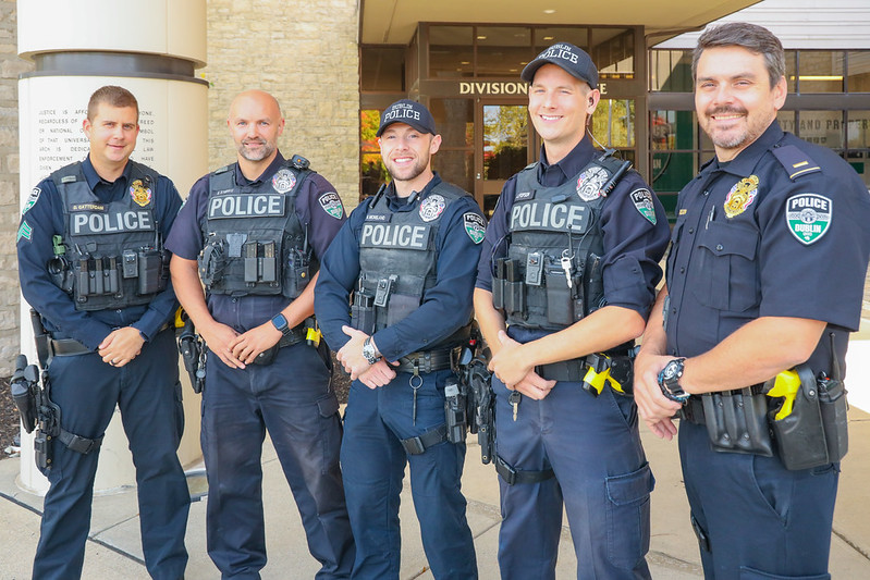 DublinPolice's tweet photo. #YourDublinPolice's traffic team is ready to roll! 🚔 

Congrats to the unit's new supervisors, Lt. Alex Carlson and Stg. Dave Gatterdam, who will lead traffic officers Nick Moreland, Joe Popson, Deron Steinke and Matt Williams.

#SlowDownDublin ➡️ https://t.co/vwDkAjCPys https://t.co/OTFOkw8hVK