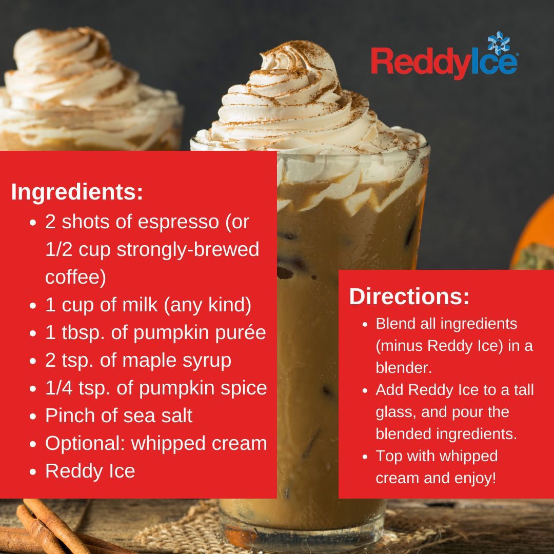 It wouldn't be Fall without an iced pumpkin-spiced latte! Enjoy!