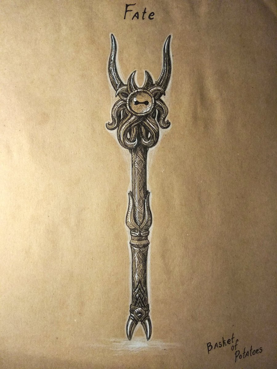 So cute that Azandar styled this key to look like little Hermaeus on a stick uwu #inktober #inktober2023 #Azandar #TESOctober #TESOctober2023 #ESOFam @TESOnline