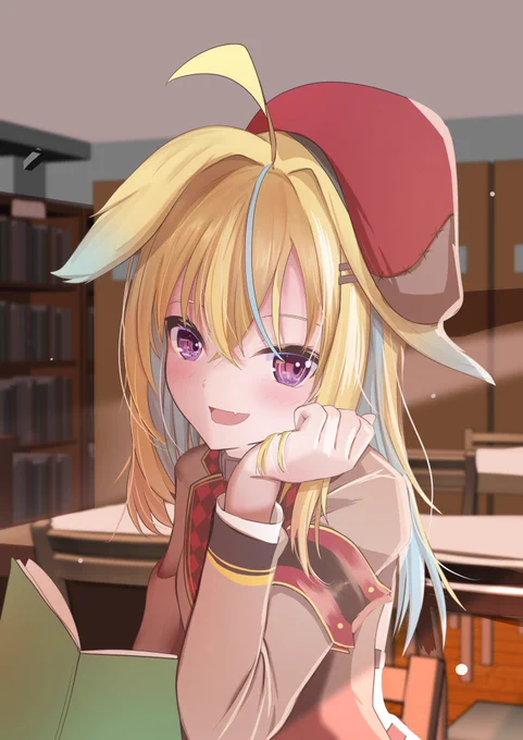 #のらーと冬コミで載せます。図書室でノラ君と駄弁りたい... 