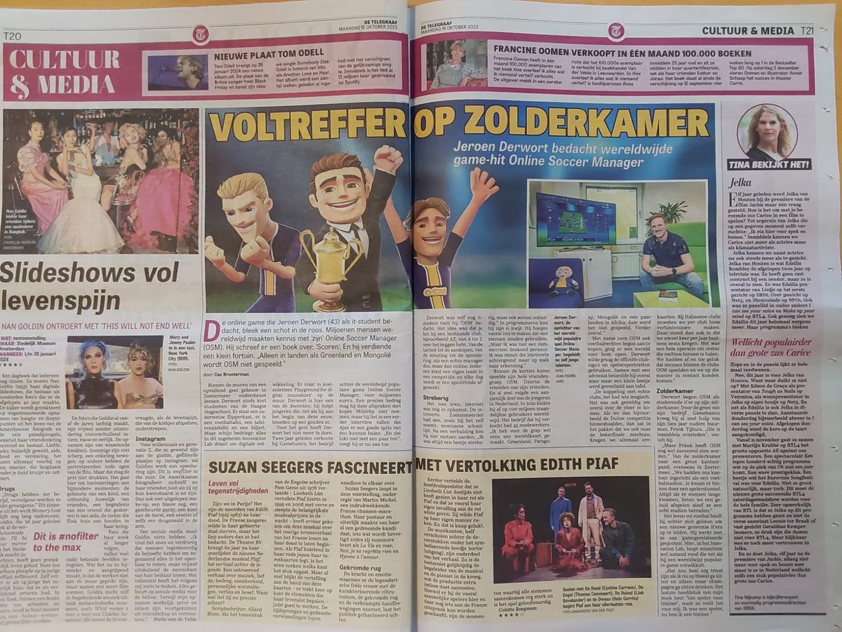 Mooi artikel in <a href="/DeTelegraaf_MUN/">De Telegraaf</a> over mijn boek SCOREN!