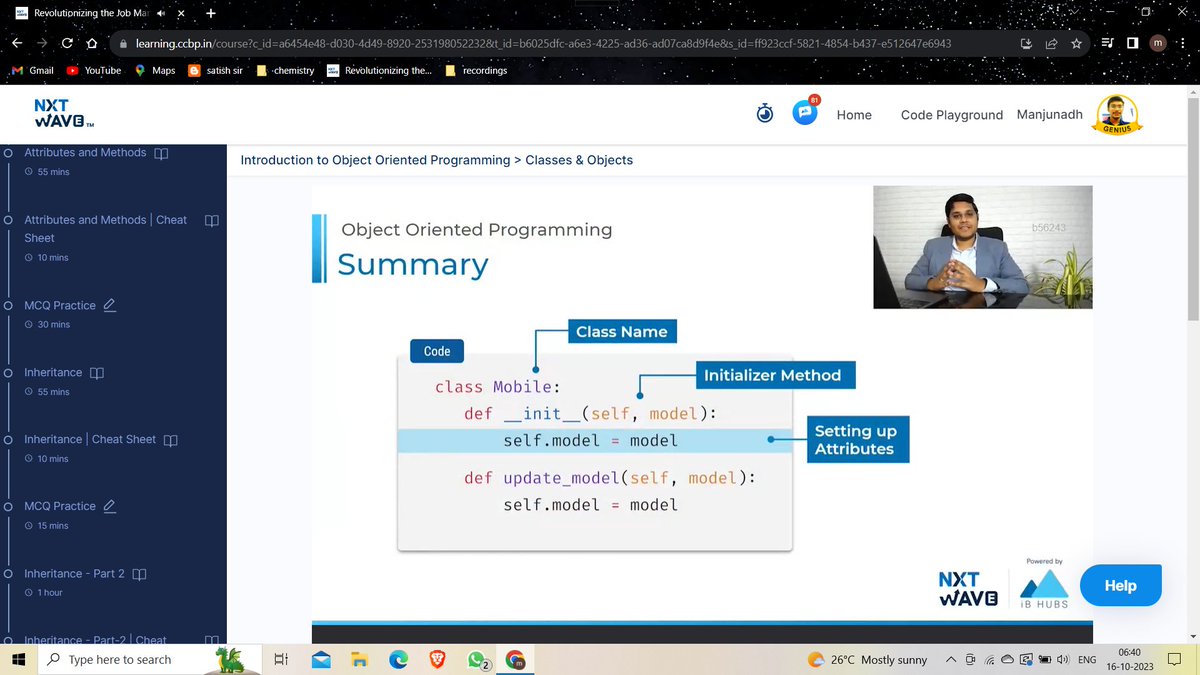 manju_sunkarii's tweet photo. new growth cycle started..dynamic web applications...completed introduction to JS,how to manipulate html and css using js...also completed old programs in python thanks to @nxtwave_tech @rahulattuluri @sashankreddy07 #nxtwave #ccbp #DAY6 #100daysofcoding #pythonprogramming #javas https://t.co/LCd09uCUtk