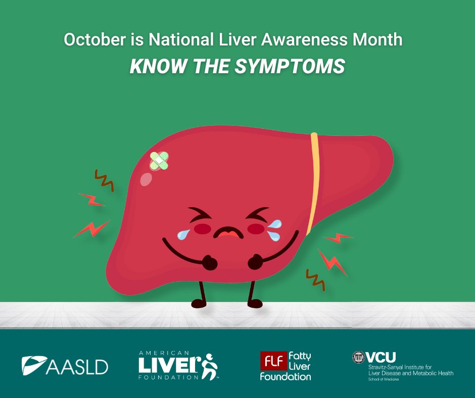 #LiverAwarenessMonth fact: #Liverdisease is often called a “silent disease” b/c people typically don’t feel symptoms. But they can be present & may include:
• Skin and eyes appearing yellowish
• Abdominal pain
• Changes in the color of your urine or stool
#get2knowyourliver