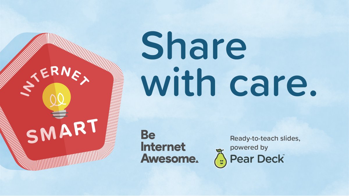 It's not just about what you share but how you share it. 🗣️ This #DigCitWeek, use our ready-to-teach #BeInternetAwesome Decks to keep your students safe online! Get your copy by visiting, peardeck.com/content-partne…