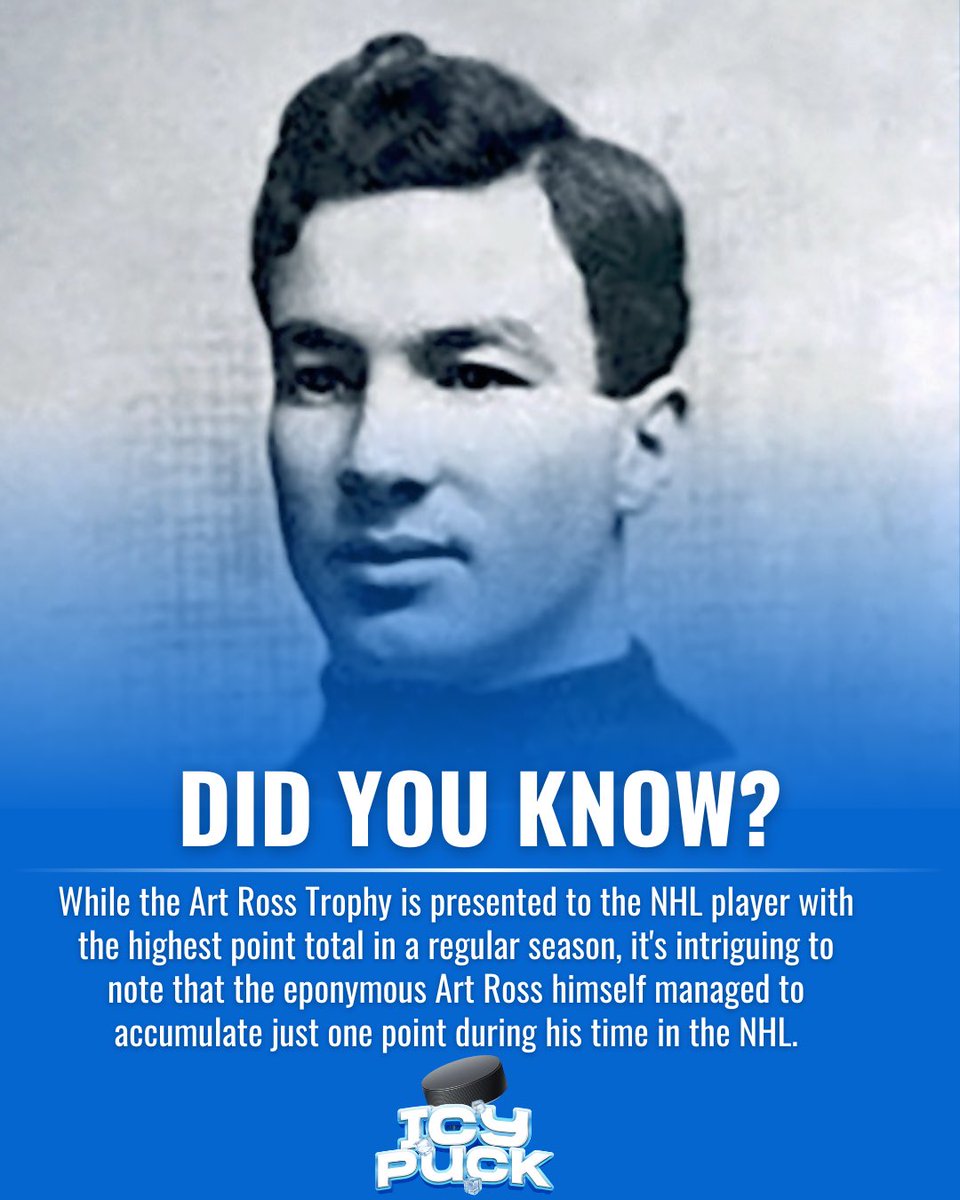 icy_puck's tweet photo. Did you know that❓

#nhl #artross #artrosstrophy #didyouknow #icypuck https://t.co/SRUMz2SymT
