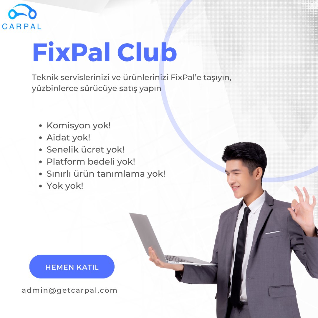 Türkiye'de FixPal Club'ı başlattık, ülkenin önde gelen otomobil tamir zincirlerini ve yüksek kaliteli otomobil tamir dükkanlarını bir araya getiriyoruz. FixPal Club'a katılarak ürün ve hizmetlerinizi her gün yüz binlerce sürücüye sergileyebilirsiniz. <a href="/getcarpal/">getcarpal</a> <a href="/KamuranCan53205/">Kamuran Candan</a>
