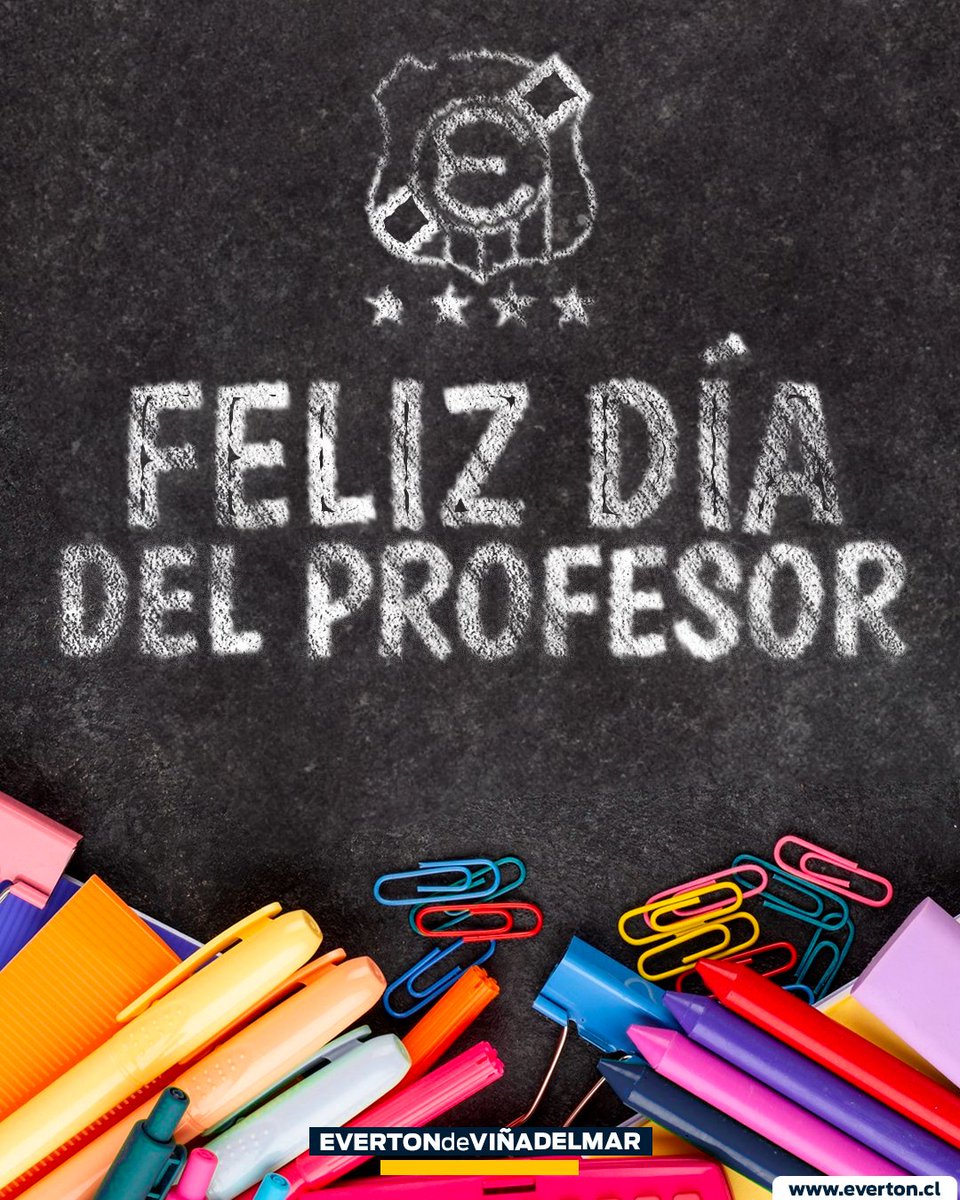 evertonsadp's tweet photo. ¡Muy feliz día a todos los profesores y profesoras que educan con pasión, con vocación y que llevan a Everton en el corazón! 😍🇺🇦

#VamosEverton💙💛 https://t.co/lYGROhg91j