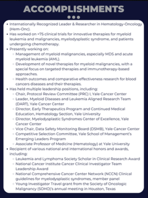 GayathriPramil's tweet photo. ⚠️Primetime Event on Saturday, October 21st @ 4 PM EST only on @MedNewsWeek !!📣
⚠️ We have the pleasure of hosting @Dr_AmerZeidan as he speaks about the latest developments in the treatment of Myelodysplastic Syndromes!💊⚕️ 
@YaleCancer https://t.co/LkD14H1Fir