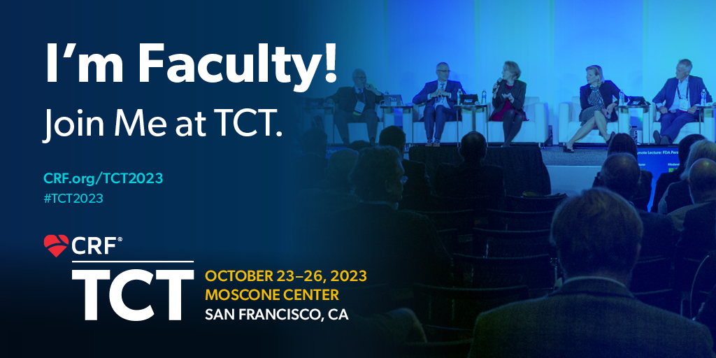 I’m a Faculty at TCT – Join me <a href="/TCTConference/">TCT Conference</a> .