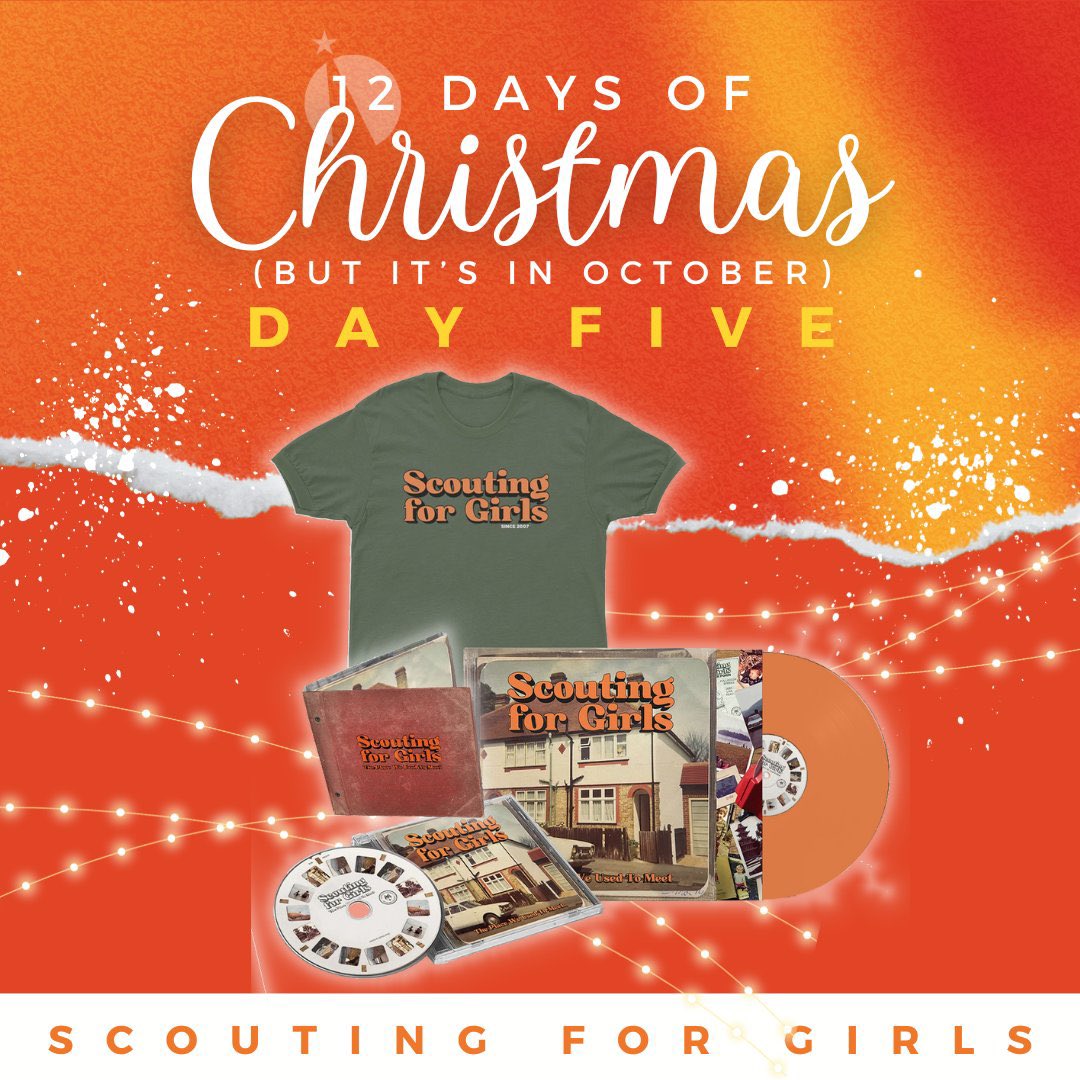 Welcome to Day 5 of our 12 Days of Christmas (But It’s in October) Giveaway! 🎁 This prize is so lovely (😏) Win a bundle of @Scouting4Girls’ brand new album - The Place We Used To Meet! Enter here: spotlight.lnk.to/12DaysXmas Check back tomorrow for Door 6! ✨