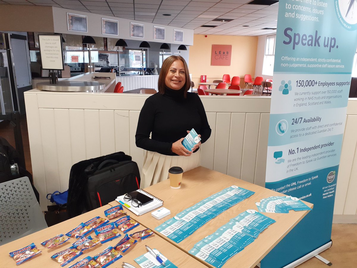 kaya_sheela's tweet photo. As part of Health and Wellbeing, visited Leicester General Hospital with @DerekM_FTSU and spoke with staff members to highlight The Guardian Service. #theguardianservice https://t.co/zHOrhMwYzy