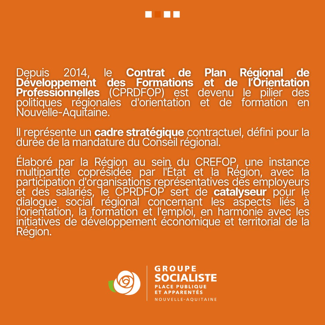 elus_PS_NA's tweet image. En Séance Plénière, nous donnons un nouvel élan à l'orientation et à la formation avec notre nouveau Contrat de Plan Régional de Développement des Formations et de l'Orientation Professionnelle, pilier de nos politiques régionales dans ce domaine. 

#JDPleniere