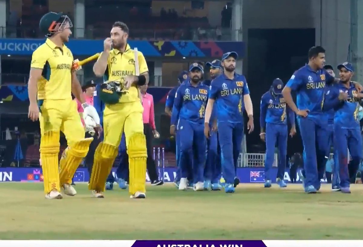 First victory for Australia in world cup 2023 ✅
As they won the match by 5 wickets against Srilanka 👏🏻

#AUSvsSL #CWC23 #SLvAUS #WorldCup2023 #india