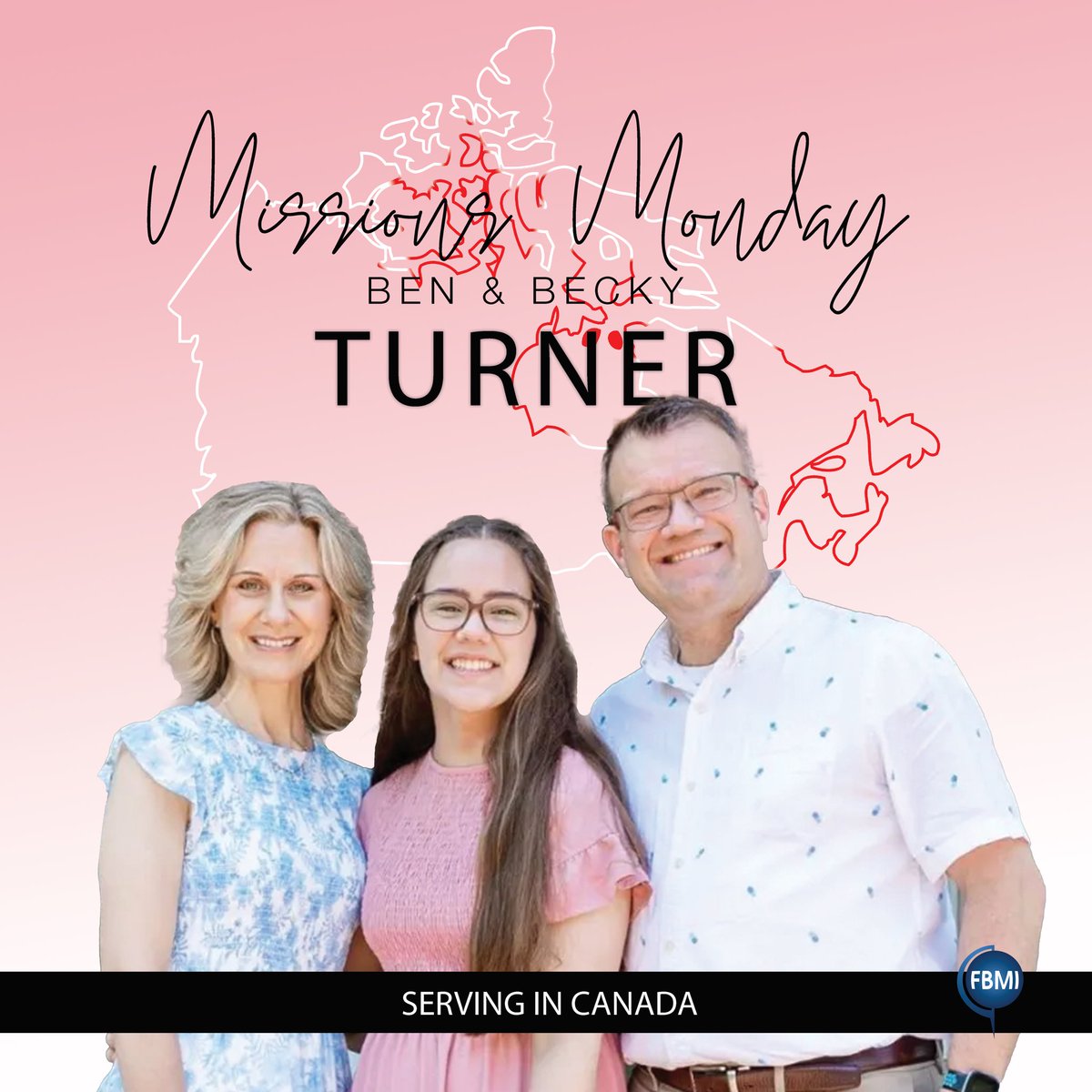MyFBMI's tweet photo. MISSIONS MONDAY | Pray for the Turner family serving in Canada! 🇨🇦 https://t.co/eCq1GlAD4C