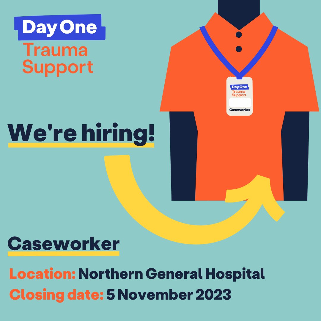 📣 We’re hiring!

We’re looking for a permanent Caseworker based at the Northern General Hospital in Sheffield. If you’re a self-starter able to work in a fast-paced clinical environment, then we want to hear from you! 

Find out more and apply 👇
dayonetrauma.org/footer/work-wi…
