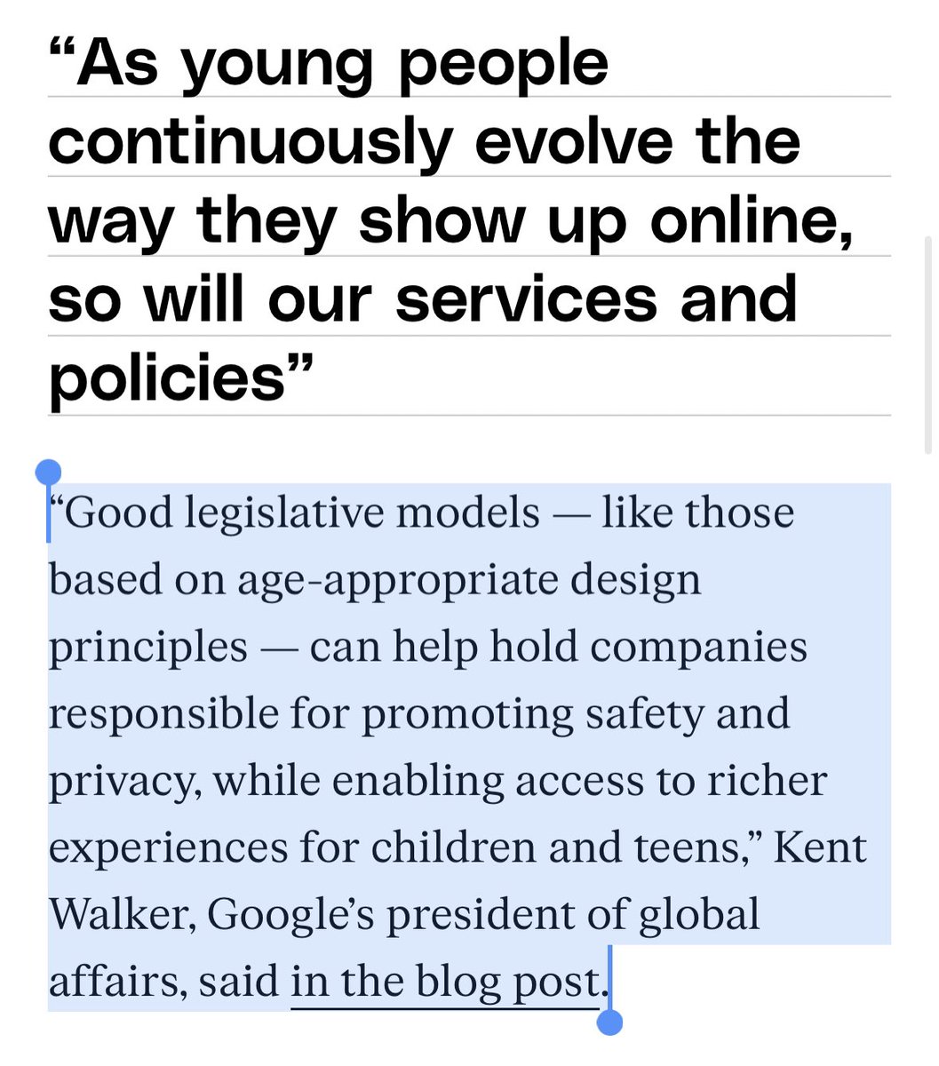 A 3 Act Play Featuring <a href="/Google/">Google</a>:

- Fund <a href="/NetChoice/">NetChoice</a>’s war on kids 
- Have them sue to take away digital protections from kids
- Lie about it by saying you support the “good AADC models” Google was suing all along