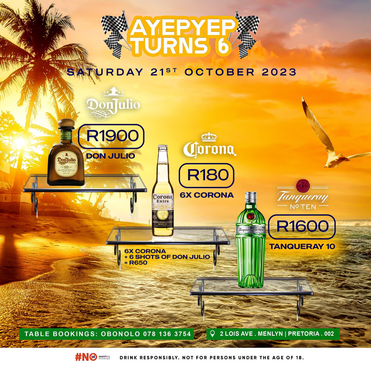 The celebration continues on Saturday with <a href="/donjulio/">Don Julio Tequila</a> <a href="/corona/">Corona</a> and @TanquerayZA