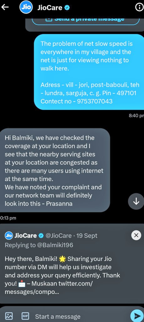 Jio team had talked a lot about fixing the network of my village, but today, after so many months, there is still a problem of slow internet here, now you also tell us what to do...! 
Does Jio care just make the public stupid? 
<a href="/JioCare/">JioCare</a> 
<a href="/RelianceJioCare/">RelianceJioCare</a>
<a href="/reliancejio/">Reliance Jio</a>