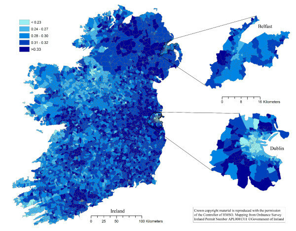 iamreddave's tweet image. The spatial distribution of pet dogs on the island of Ireland by Downes et al #ireland #IrelandMap #100daysofmaps #day33 dogs