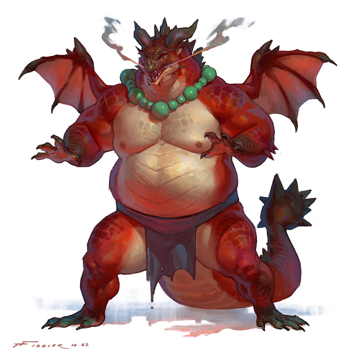 TFiddlerArt's tweet photo. Day 16 of Weretober 2023! Chonk Dragon https://t.co/2yuUS1gXnk