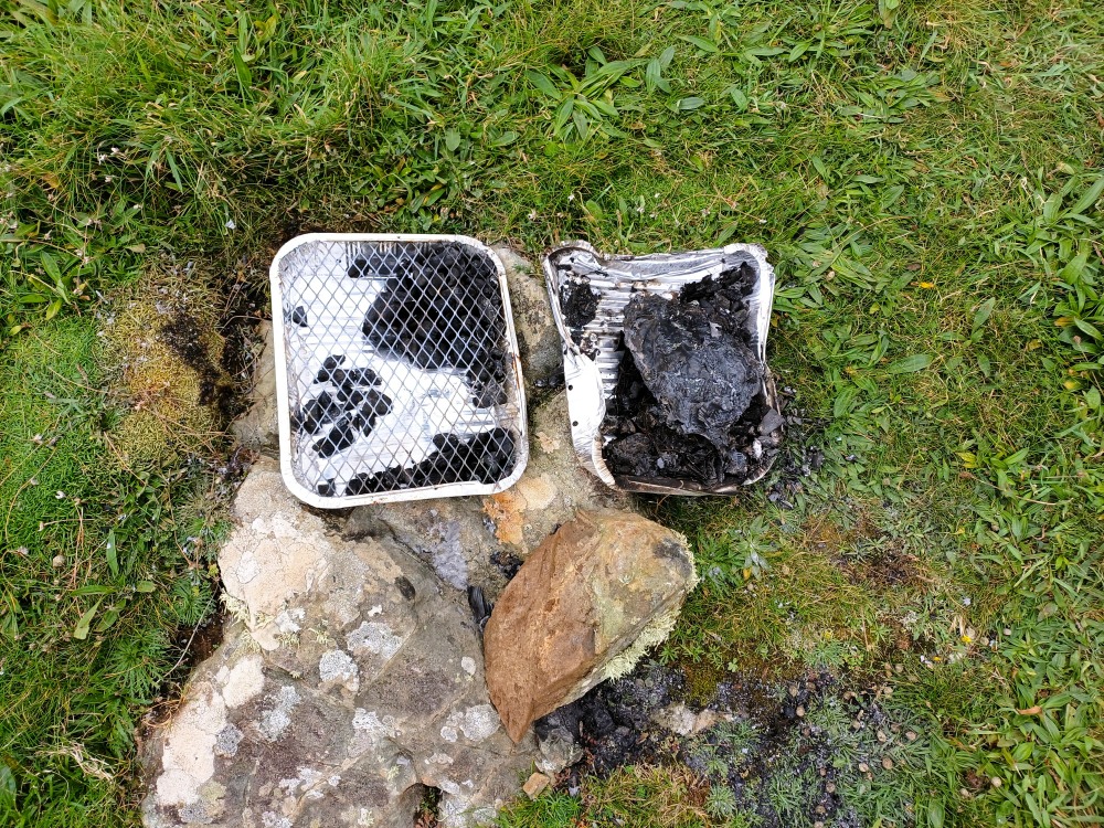 Clean up on coast & countryside today included 2 abandoned single-use BBQs danger of harm to wildlife, people, & environment @TinCoastNT @YSbeachrangers @CleanCornwall @CwallWildlife