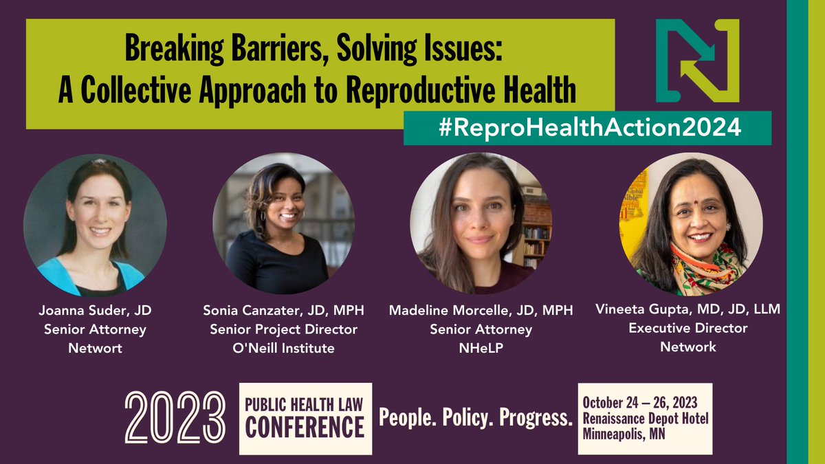 #ReproHealthAction2024 
Thrilled to share: interactive #PHLC2023 session- Breaking Barriers, Solving Issues: A Collective Approach to #ReproductiveHealth 
➡️ Joanna Suder, @networkforphl 
➡️ Sonia Canzater, @oneillinstitute
➡️Madeline Morcelle, @madeline4health  @NHeLP_org