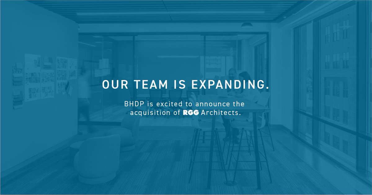 BHDP is proud to announce the acquisition of RGG Architects, an architecture firm based in Raleigh-Durham, NC, with a strong reputation for designing innovative and patient-centered healthcare facilities.

Read more in the press release on our website: bhdp.com/.../bhdp-archi…...