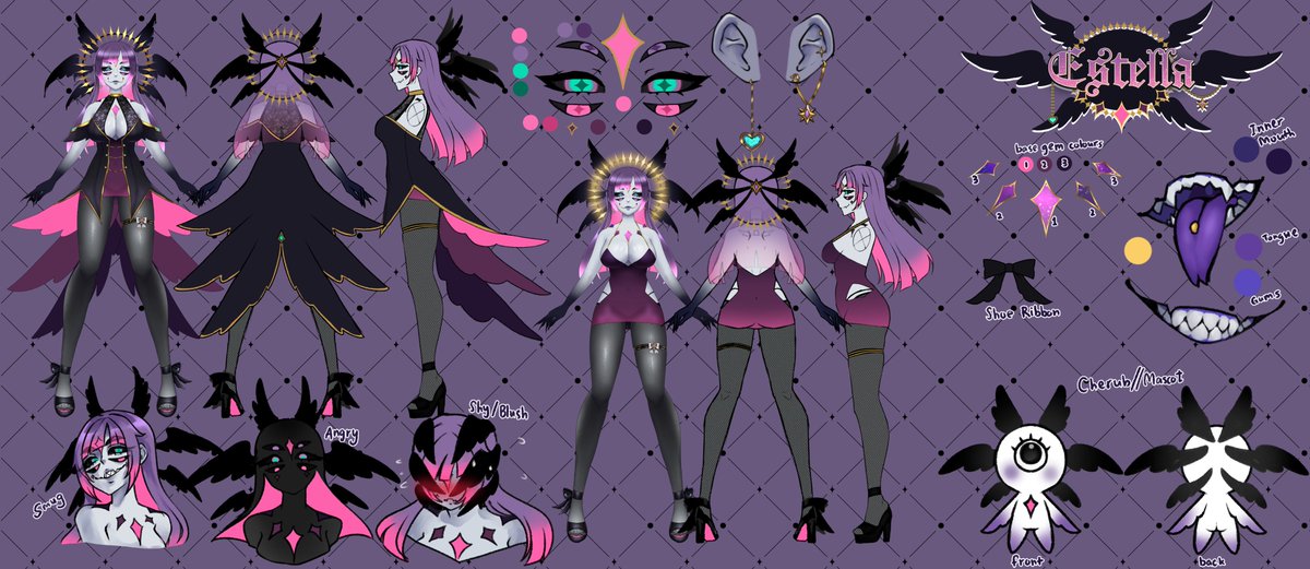 Estella_VT's tweet photo. 🌟😈Official Stella Reference Sheet!😈🌟
🎨: @StarrieLibra
✧SFW FanArt: #Stellacasso
✧R18/NSFW FanArt: #Stellarotic
#MalaysiaVTuber #VTuber #ENVTuber https://t.co/xSkGJF1lY7