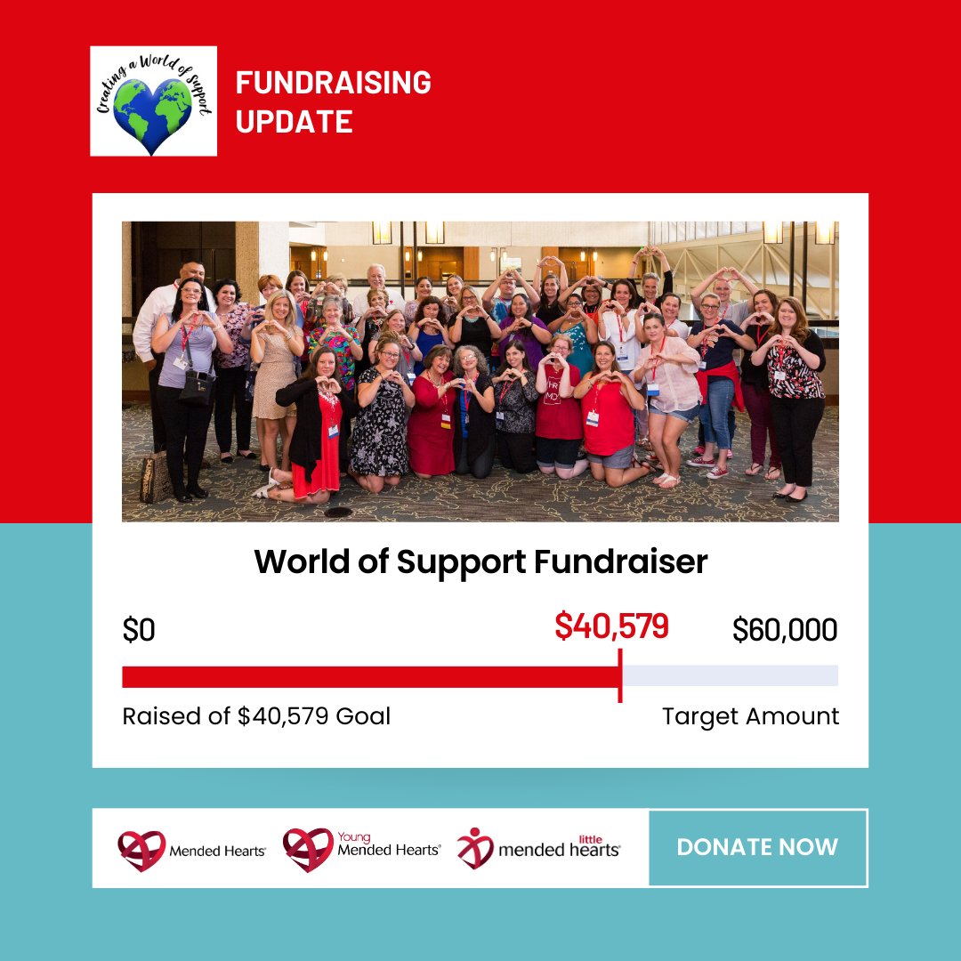 We're just $20,000 away from our World of Support fundraising goal. Your donations help us provide support and resources to our chapters and members so they can thrive! If you can donate, please visit the link below. 🔗mightycause.com/event/Worldofs…