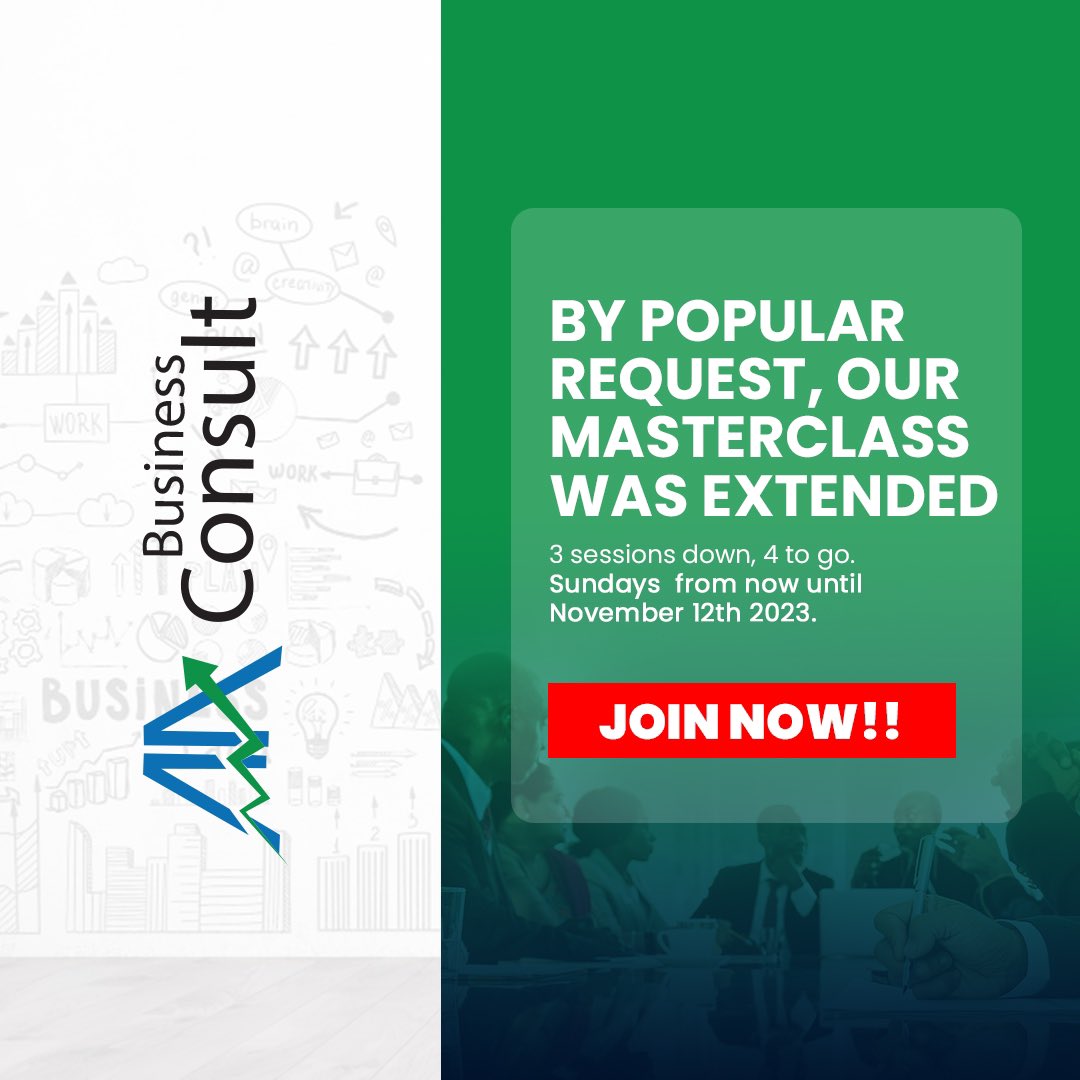aabizconsult's tweet photo. Fuel your journey to success! By popular request, we've extended our masterclass to over-deliver on value. Book your seat now, before it's too late. Sign up now: https://t.co/zMfOeAzs0P. 
Connect with us on 0268517897
#FinancialMastery #AAConsulting #businessSuccess https://t.co/dluzRJXjg0