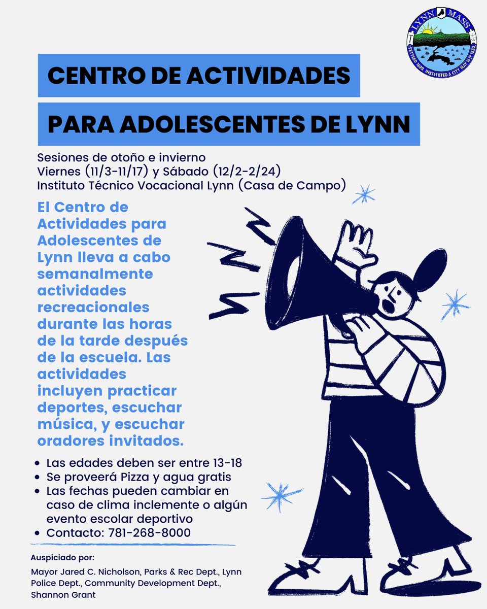 The Lynn Teen Drop-In Center's updated fall and winter schedules are now available!