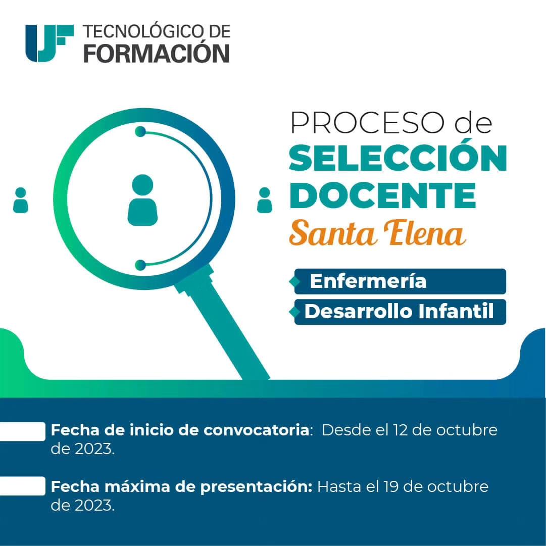 U_Formacion's tweet photo. ¡Únete a nuestro equipo de educadores apasionados y sé parte del proceso de selección de docentes en #SantaElena. 👩‍🏫

¡Envía tu currículum hoy mismo!
📧 talentohumano.uf@formacion.edu.ec

#UFnosedetiene #SelecciónDeDocentes https://t.co/H8isvoZciw