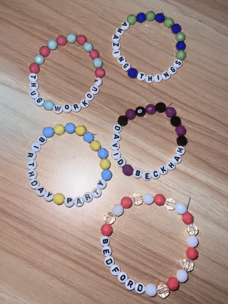 I made a custom set of bracelets for a friend recently…she wanted them for the @DONBROCO concert she’s going to!