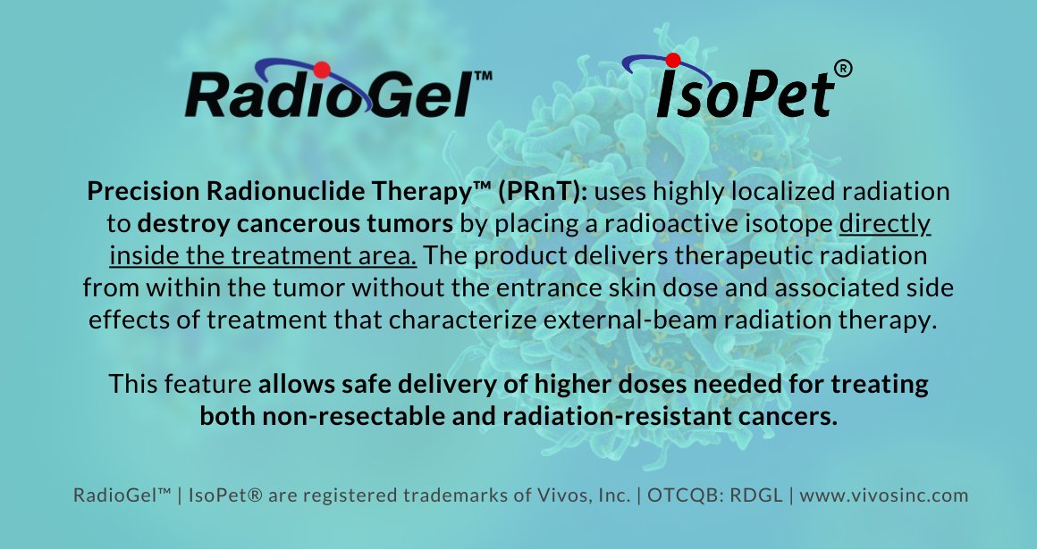 For years external beam radiation therapy has been used to treat a variety of #Cancer tumors from outside the body, unfortunately with numerous side effects.

With our development of RadioGel™ - IsoPet®, we safely and effectively irradiate the tumor from the inside, with no