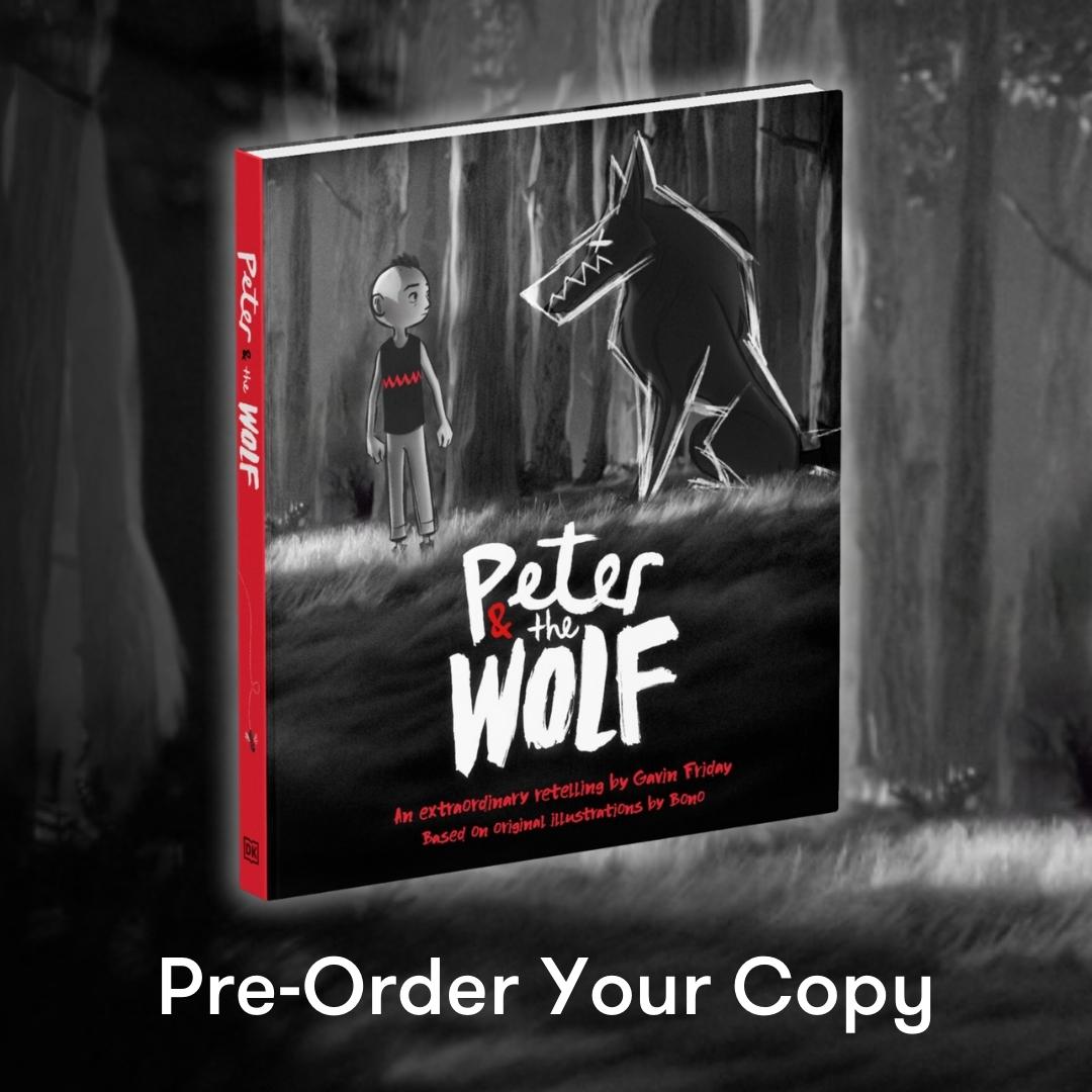 🐺 Peter &amp; the Wolf, an extraordinary retelling from Gavin Friday and Bono, is hitting shelves this Thursday. Pre-order your copy today from <a href="/easons/">Eason</a>, in support of Irish Hospice Foundation 👉 easons.com/peter-the-wolf… 

#peterandthewolf #gavinfriday #bono @GavinFridayNews