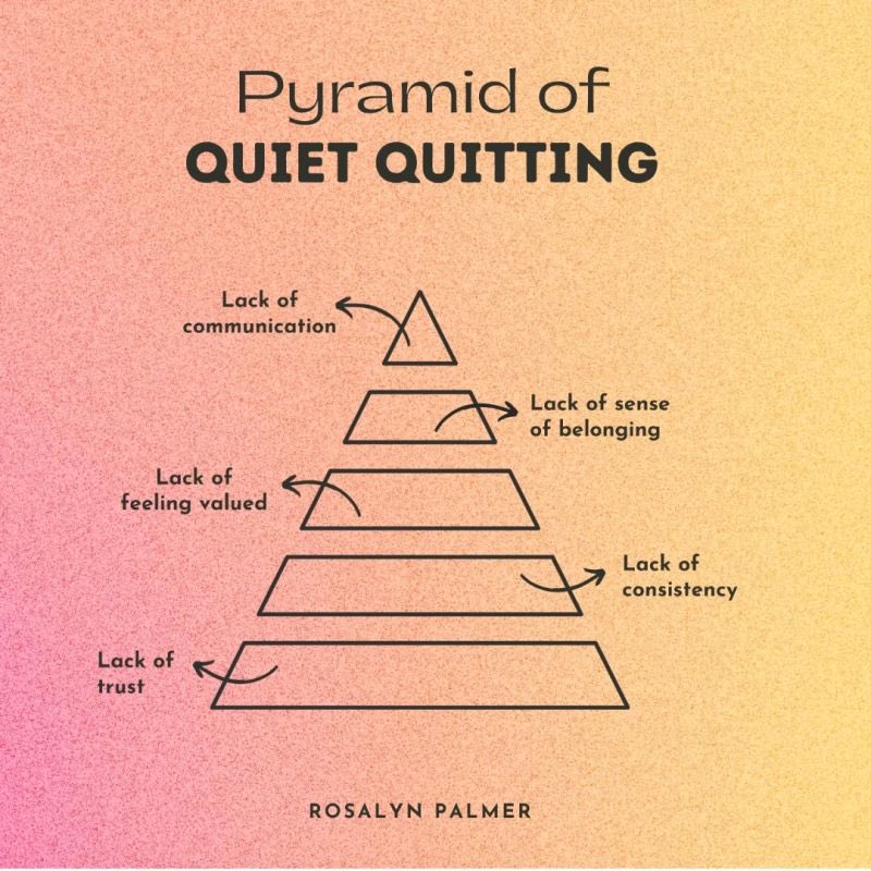 MikeJMustafa's tweet photo. Move over Maslow - theres now a pyramid of #quitequitting https://t.co/3i2OQKx56W