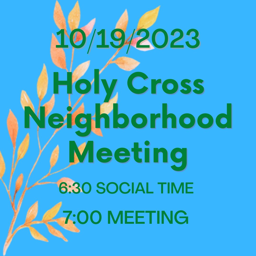 See you Thursday 10/19 at the @ballstatecapindy building at 25 N. Pine at 6:30 for social time and 7:00 for the neighborhood meeting. Check your email for the Zoom option 💙